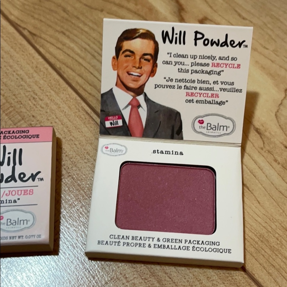NWT The Balm Mini Pressed Burgundy Deep Purple Blush in Stamina - Picture 3 of 3
